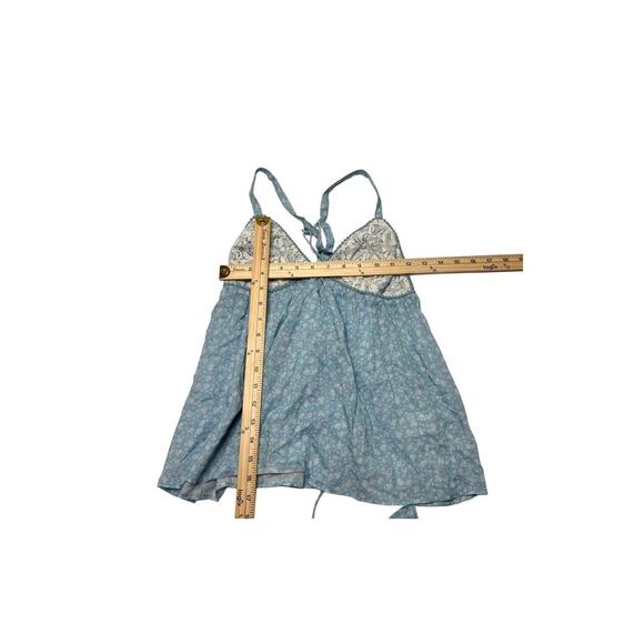 Nikasha Size S Vintage Y2K Fairy Crotchet V Neck Super Flattering Plunging Top - Picture 3 of 5